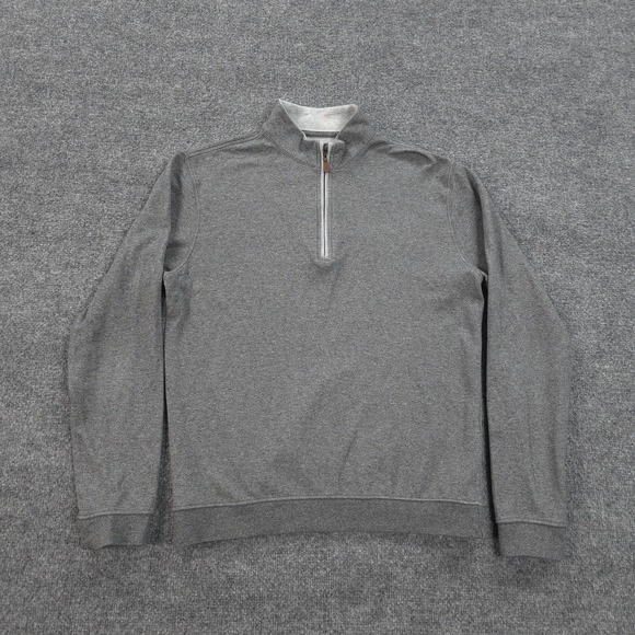 johnnie-O Other - Johnnie O Sweater Mens Medium Gray Sully 1/4 Zip Mock Neck Pullover Casual Golf